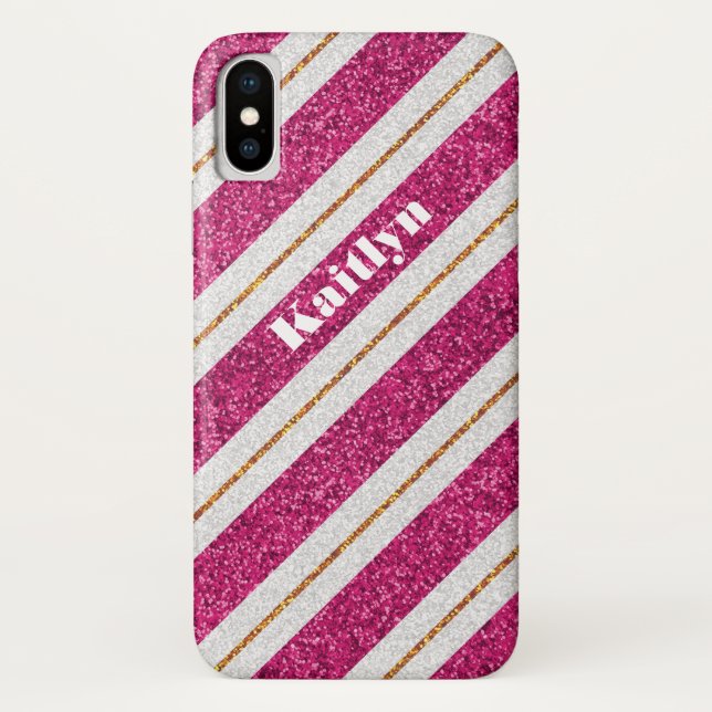 Capa Para iPhone, Case-Mate Mala branca rosa, maleta branca mal ali, iPhone X  (Verso)