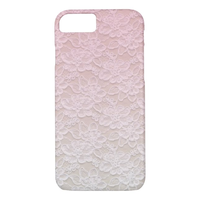 Capa Para iPhone, Case-Mate Maleta Menino PInk Lacey Pattern iPhone 7 (Verso)
