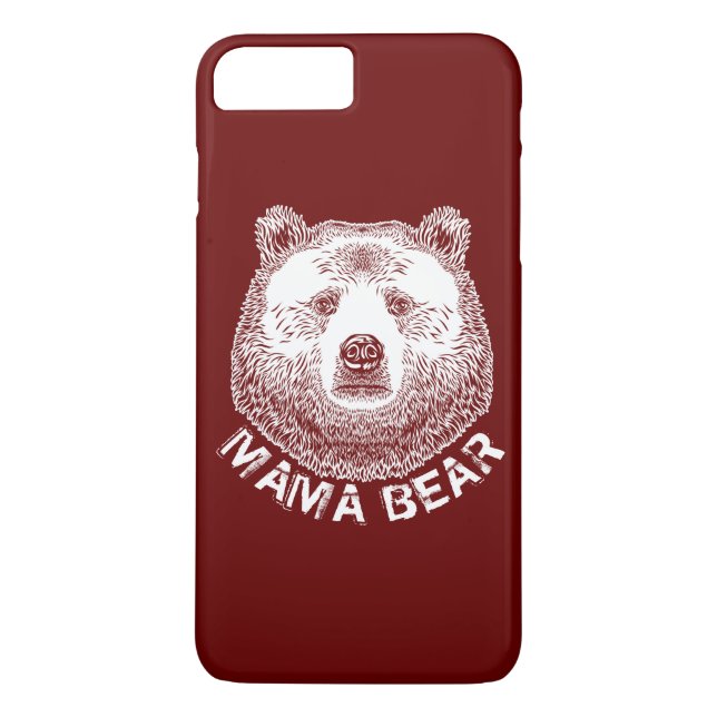 Capa Para iPhone, Case-Mate Mama Urso, Ilustração Desenhada À Mão (Verso)