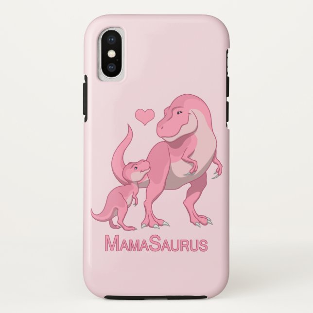 Capa Para iPhone, Case-Mate MamaSaurus T-Rex e dinossauros do bebé (Verso)