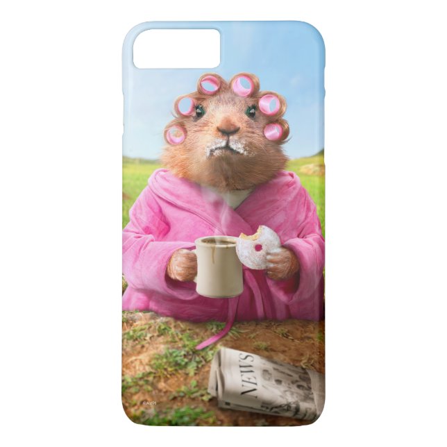 Capa Para iPhone, Case-Mate Manhã Groundhog com rosquinha e café do pequeno (Verso)
