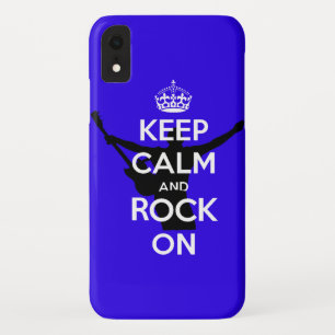 Capa Para iPhone XR Mantenha a Calma e Continue a Rockear