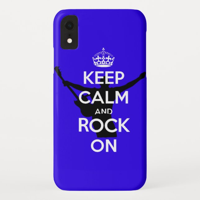 Capa Para iPhone, Case-Mate Mantenha a Calma e Continue a Rockear (Verso)