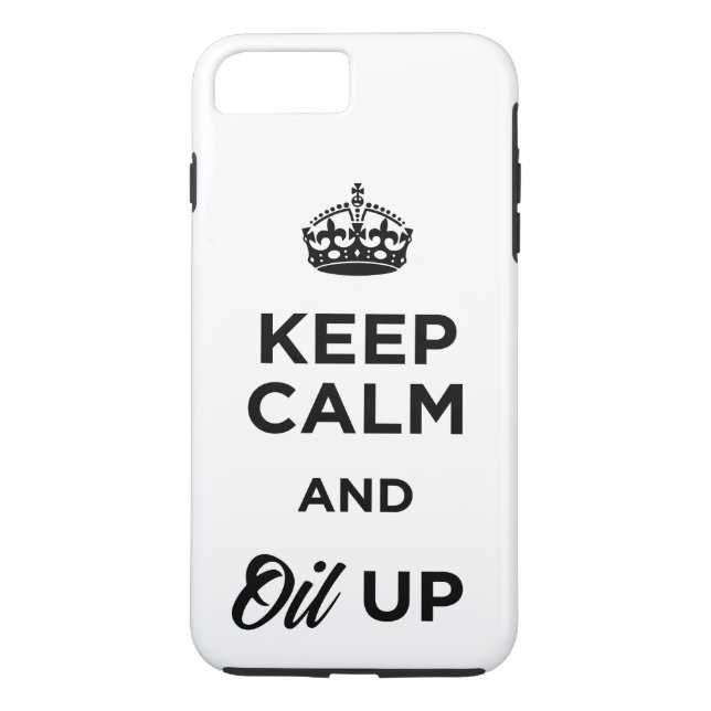 Capa Para iPhone, Case-Mate Mantenha a calma e lubrifique-a acima (Verso)