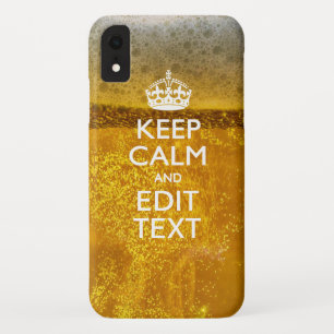 Capa Para iPhone Da Case-Mate Mantenha a calma e o texto para uma cerveja fria