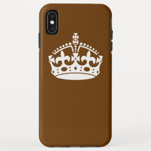 Capa Para iPhone Da Case-Mate Mantenha a Coroa Calma no Decor Castanho