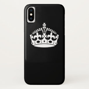 Capa Para iPhone Da Case-Mate Mantenha a Design da Coroa Calma em Preto Sólido