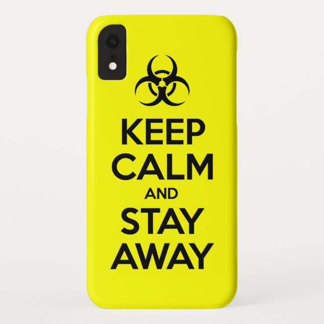 CAPA PARA iPhone, Case-Mate  MANTENHA CALMA E FIQUE FORA (Verso)
