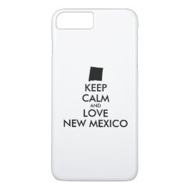 Capa iPhone 8 Plus/7 Plus MANTER CALMO E AMAR O NOVO MÉXICO personalizável