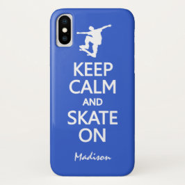 Capa Para iPhone Da Case-Mate Manter Calmo e Skate em nomes personalizados e cap