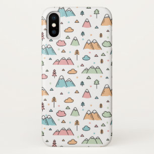 Capa Para iPhone Da Case-Mate Mão bonito teste padrão tirado da cena da montanha