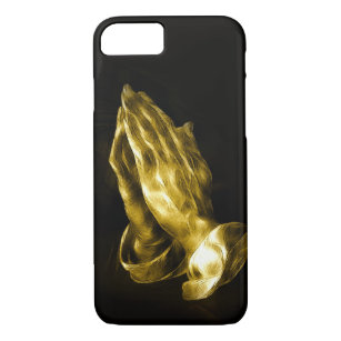 Capa iPhone 8/7 Mãos praying bronzeadas ouro