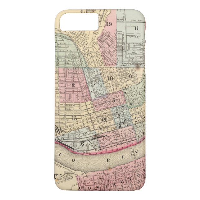 Capa Para iPhone, Case-Mate Mapa de Cincinnati por Mitchell (Verso)