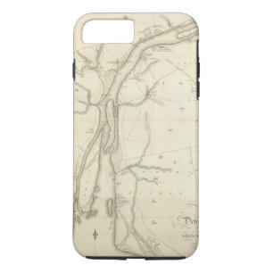 Capa iPhone 8 Plus/7 Plus Mapa de Detroit River