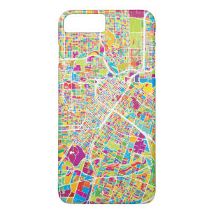 Capa Para iPhone Da Case-Mate Mapa de néon de Houston, Texas  