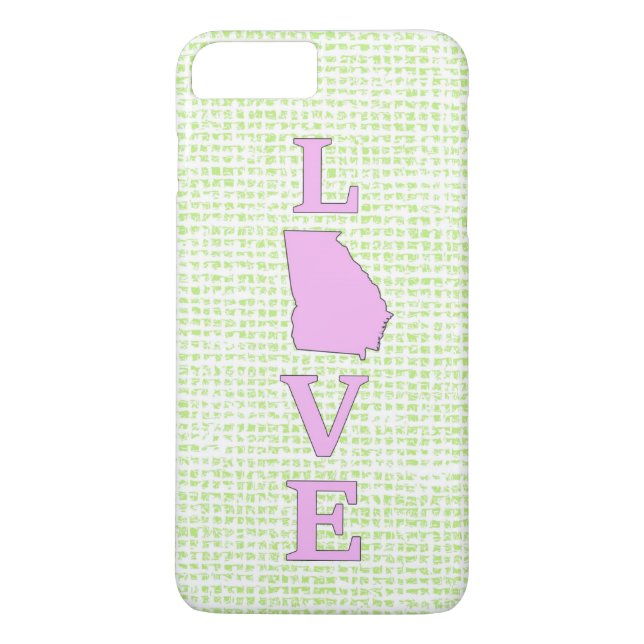 Capa Para iPhone, Case-Mate Mapa do Estado da Geórgia com AMOR (Verso)