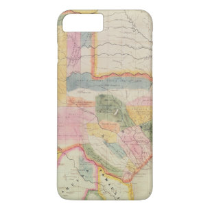 Capa iPhone 8 Plus/7 Plus Mapa do estado do Texas 1835