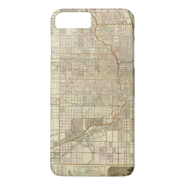 Capa Para iPhone, Case-Mate Mapa do guia de Blanchard de Chicago (Verso)
