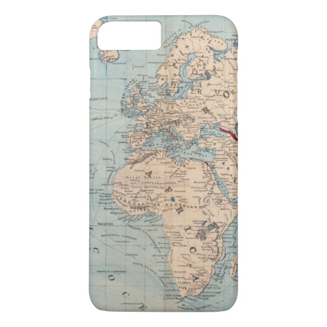Capa Para iPhone, Case-Mate Mapa do mundo na projeção do Mercator (Verso)