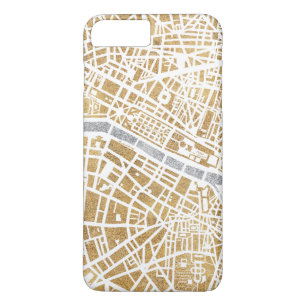 Capa Para iPhone Da Case-Mate Mapa dourado da cidade de Paris