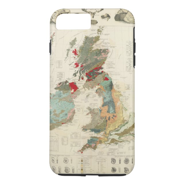 Capa Para iPhone, Case-Mate Mapa Geological, palaeontological composto (Verso)