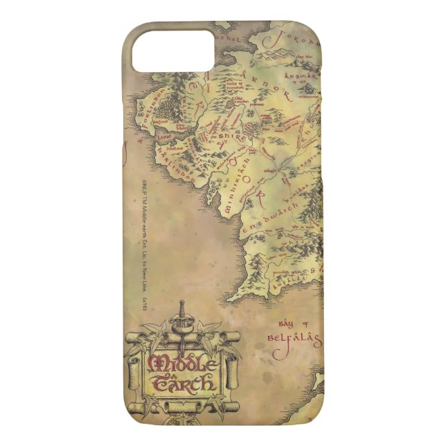 Capa Para iPhone, Case-Mate Mapa MIDDLE EARTH™ (Verso)