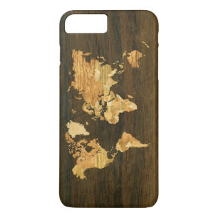 Capa Para iPhone Da Case-Mate Mapa Mundial de Madeira