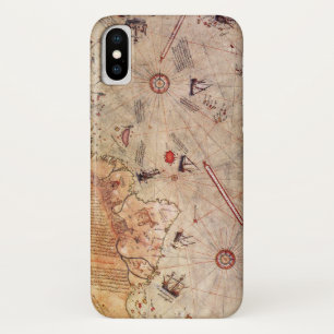 Capa Para iPhone X Mapa Mundial de Piri Reis