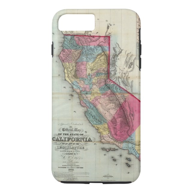 Capa Para iPhone, Case-Mate Mapa oficial dos Estados da Califórnia (Verso)