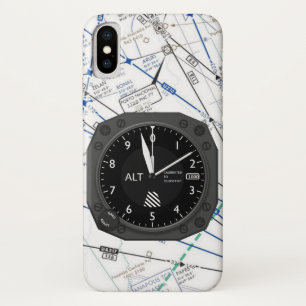 Capa Para iPhone X Mapa Seccional do Altímetro de Aeronave