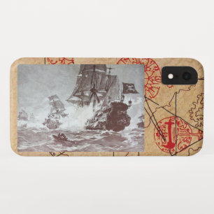 CAPA PARA iPhone DA Case-Mate MAPAS DE TRATAMENTO DE PIRATAS PIRATAS DE PIRATAS