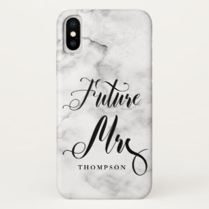 Capa Para iPhone Da Case-Mate Marble Future Sra. Script Calliographic Bride para