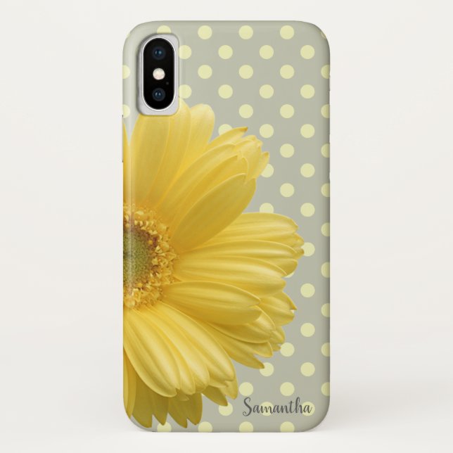 Capa Para iPhone, Case-Mate Margarida Adorável,Flor,Bolinhas -Personalizadas (Verso)