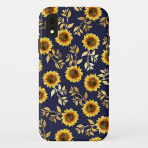 Capa Para iPhone Da Case-Mate Marinho Amarelo sunny Dourado Girassóis Girassóis
