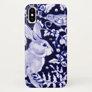 Capa Para iPhone Da Case-Mate Marinho Azul e Coelho Branco Chinoiserie de Aves