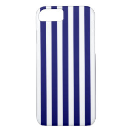 Capa iPhone 8/7 Marinho azul e faixas brancas de doces
