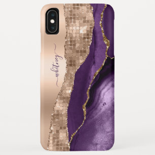 Capa Para iPhone Da Case-Mate Mármore líquido Dourado com Rosa púrpura
