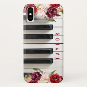 Capa Para iPhone Da Case-Mate marsala flores pianista nome personalizado música