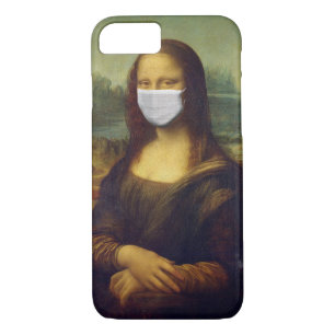 Capa iPhone 8/7 Máscara Mona Lisa Rosto Máscara Humorístico