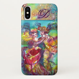 CAPA PARA iPhone X  MASCARADA NOITE/MONOGRAMA DE DANÇA CARNIVAL