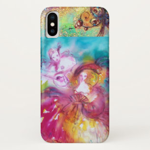 CAPA PARA iPhone X MASCARADA VENETIAN / PIERROT E ARLECCHINA