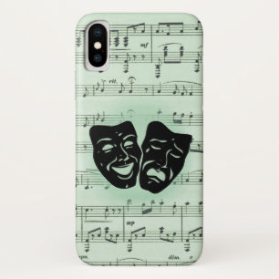 Capa Para iPhone Da Case-Mate Máscaras Gregas de Música Verde e Teatro