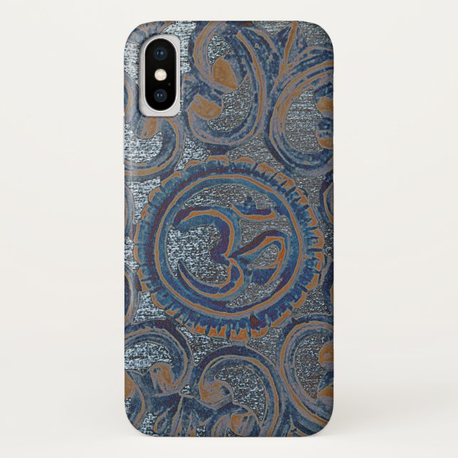 Capa Para iPhone, Case-Mate Meditação de Yoga Zen Azul OM Aum Mantra Ajna (Verso)