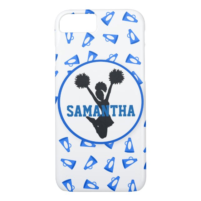 Capa Para iPhone, Case-Mate Megafone azuis e cheerleader personalizados (Verso)
