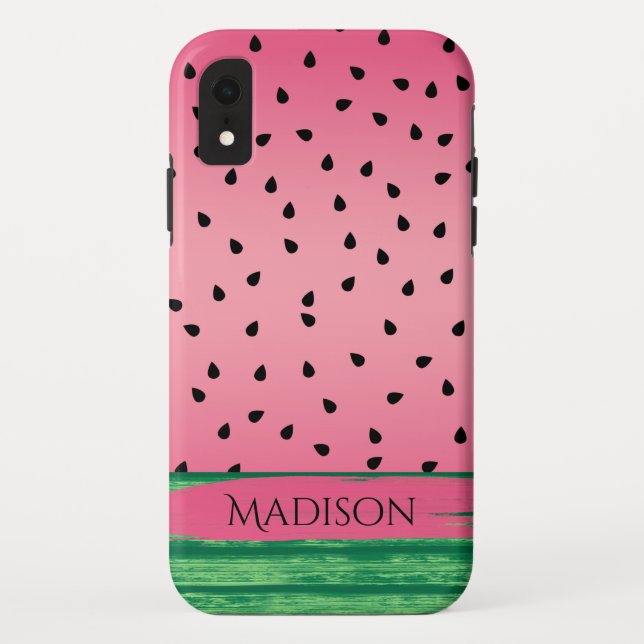 Capa Para iPhone, Case-Mate Melancia branca, rosa, verde (Verso)