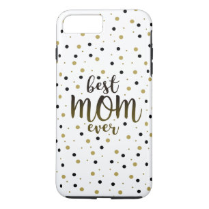 Capa iPhone 8 Plus/7 Plus Melhor Mãe de Todos os Tempos, Tipografia de Confe