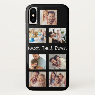 Capa Para iPhone Da Case-Mate Melhor Pai de Colagem de Fotos Nunca em Preto e Br