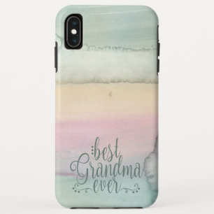 Capa Para iPhone Da Case-Mate Melhor Vovó Alguma Vez Teal Abstrato Watercolor