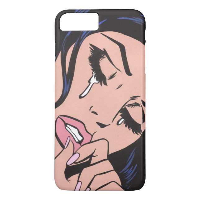 Capa Para iPhone, Case-Mate Menina de grito do pop art triste (Verso)