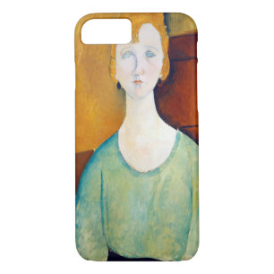 Capa iPhone 8/7 Menina em uma blusa verde, Modigliani